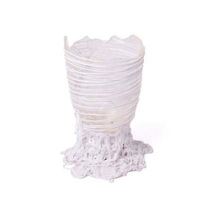Spaghetti Vase - Clear And White