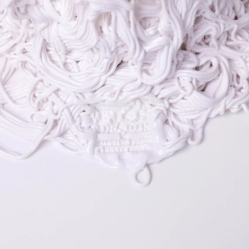 Spaghetti Vase - Clear And White