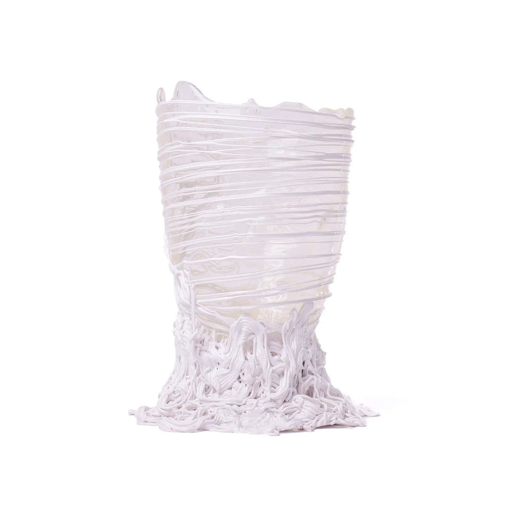 Spaghetti Vase - Clear And White