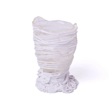 Spaghetti Vase - Clear And White