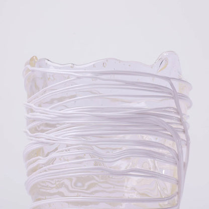 Spaghetti Vase - Clear And White