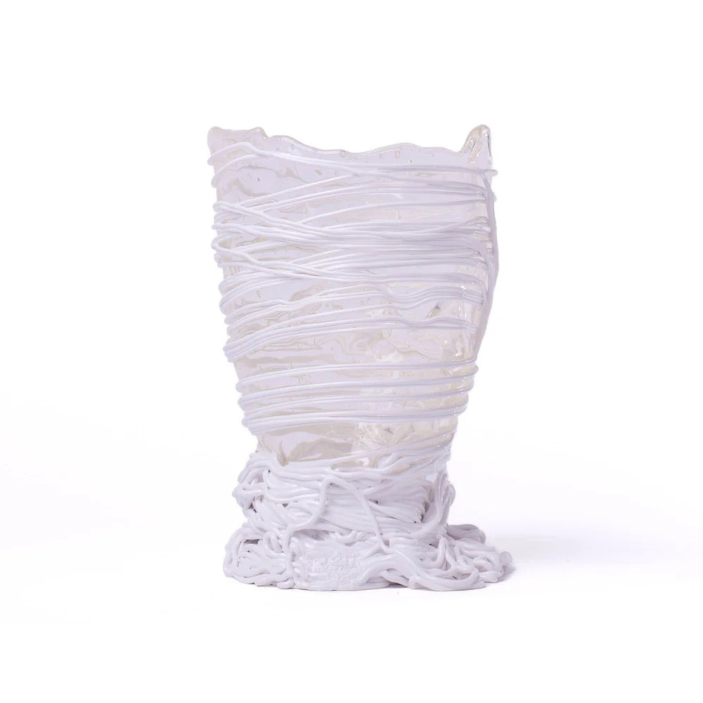 Spaghetti Vase - Clear And White