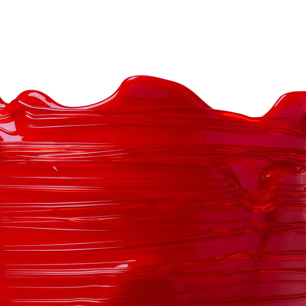 Spaghetti Vase - Matt Red, Clear Red
