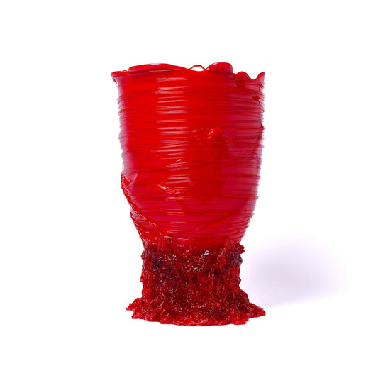 Spaghetti Vase - Matt Red, Clear Red