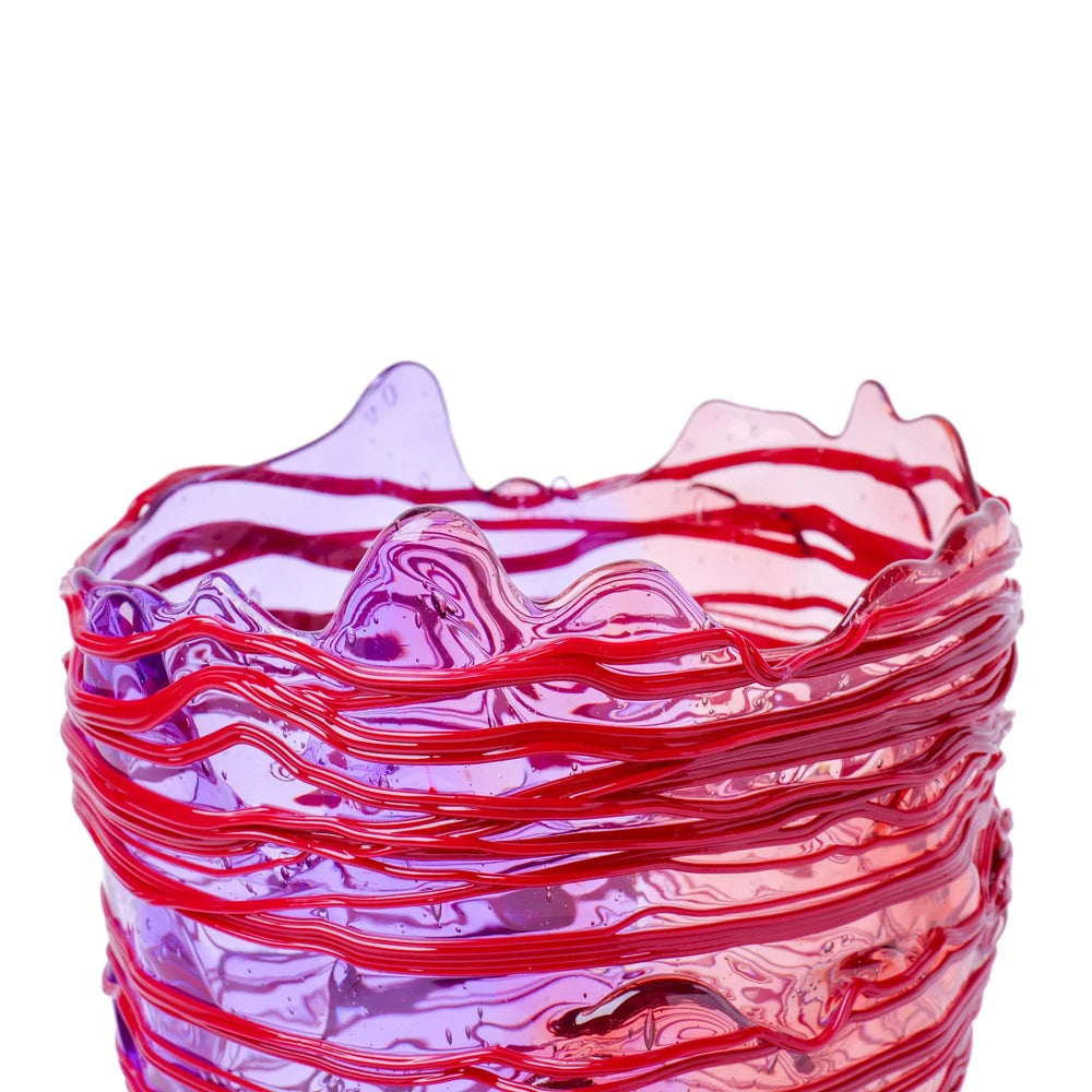 Spaghetti Vase Extra Colour - Clear Lilac, Rose Pink, Matt Bordeaux
