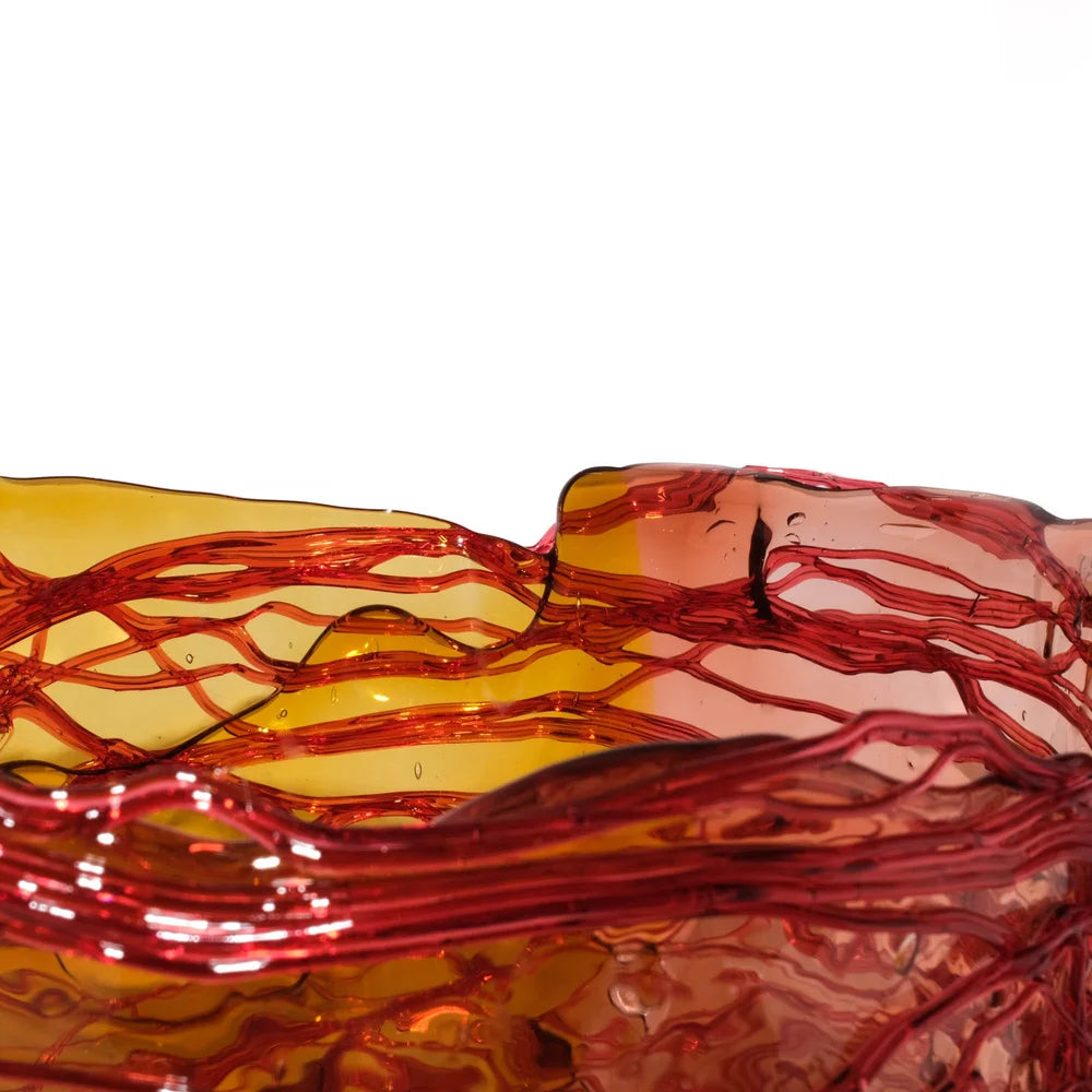 Spaghetti Vase Extra Colour - Clear Pink, Clear Amber And Clear Fuchsia