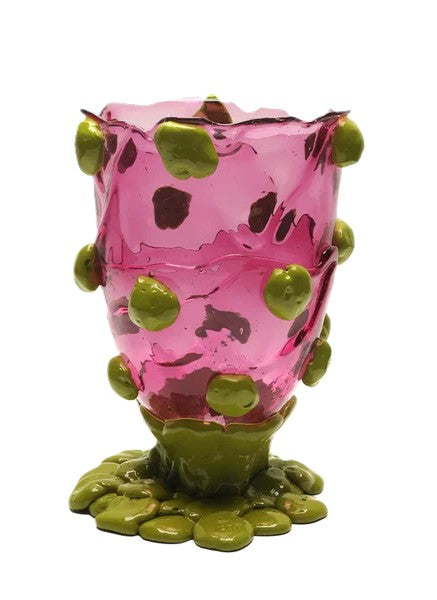 Nugget Vase - Light Fuchsia, Dust Green