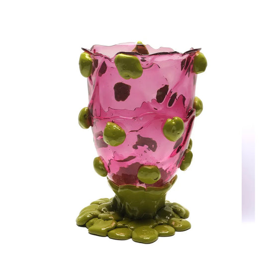 Nugget Vase - Light Fuchsia, Dust Green