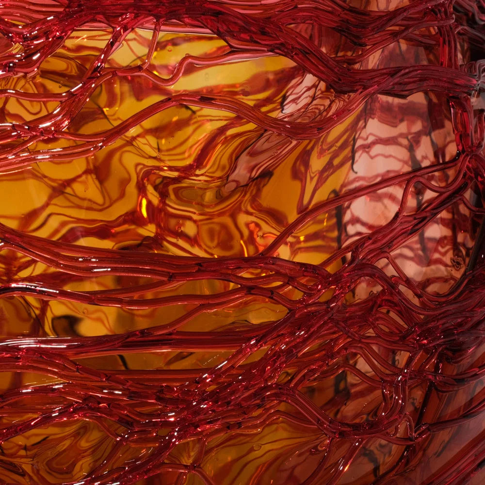 Spaghetti Vase Extra Colour - Clear Pink, Clear Amber And Clear Fuchsia