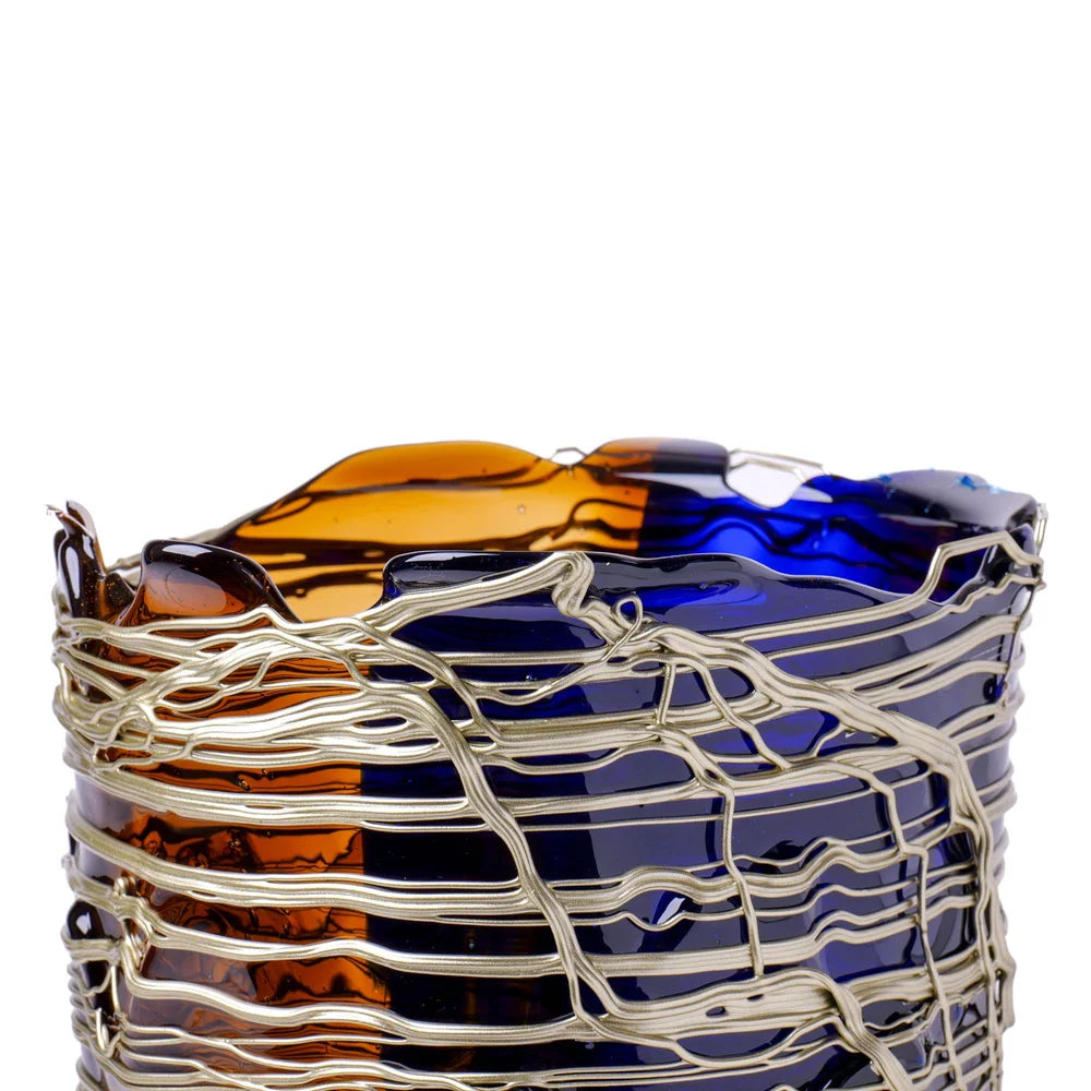 Spaghetti Vase Extra Colour - Clear Blue, Clear Brown, Bronze