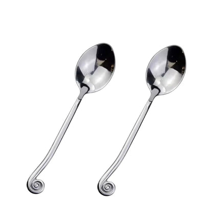 Swirl Stainless Dessert Spoons Set Of 2