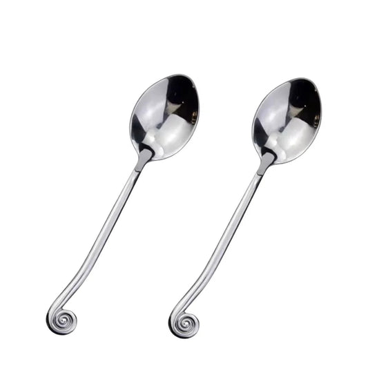 Swirl Stainless Dessert Spoons Set Of 2