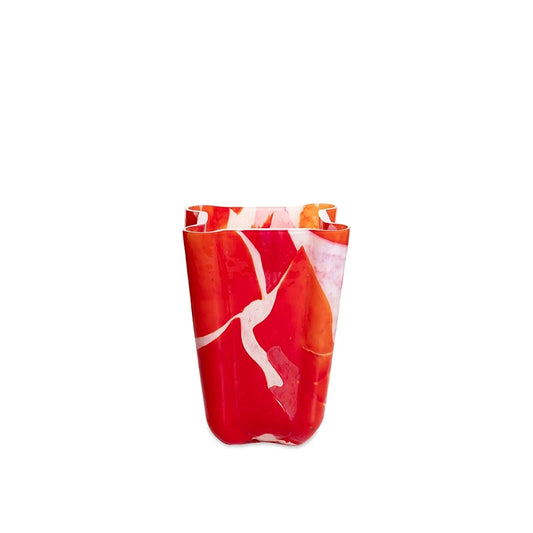 Red Bucket Vase