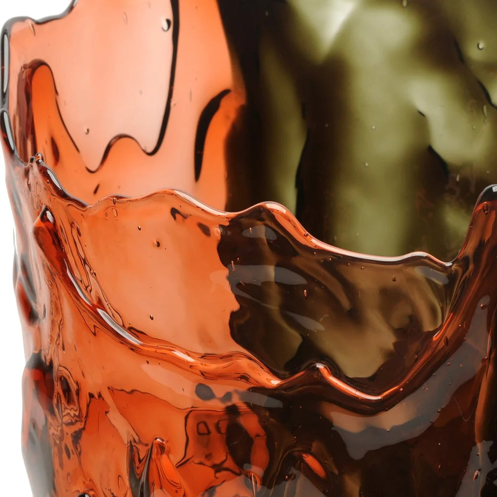 Twins C Vase - Clear Pink and Fumè