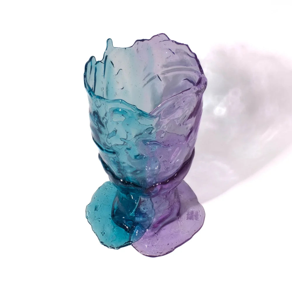Twins C Vase - Clear Aqua, Lilac