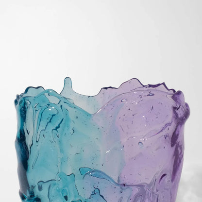 Twins C Vase - Clear Aqua, Lilac