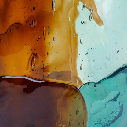 Twins C Vase - Aqua, Brown