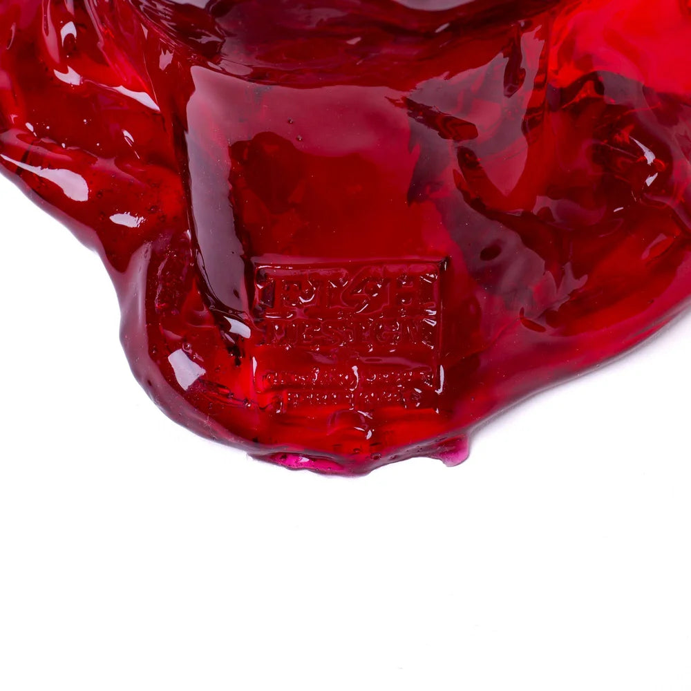 Twins C Vase - Clear Red And Clear Fuchsia