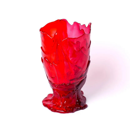 Twins C Vase - Clear Red And Clear Fuchsia