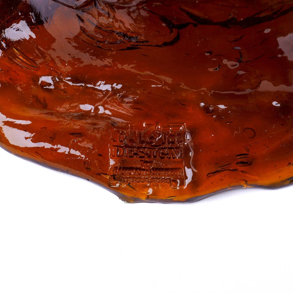 Twins C Vase - Amber, Matt White