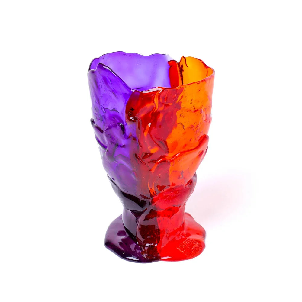 Twins C Vase - Clear Orange, Purple