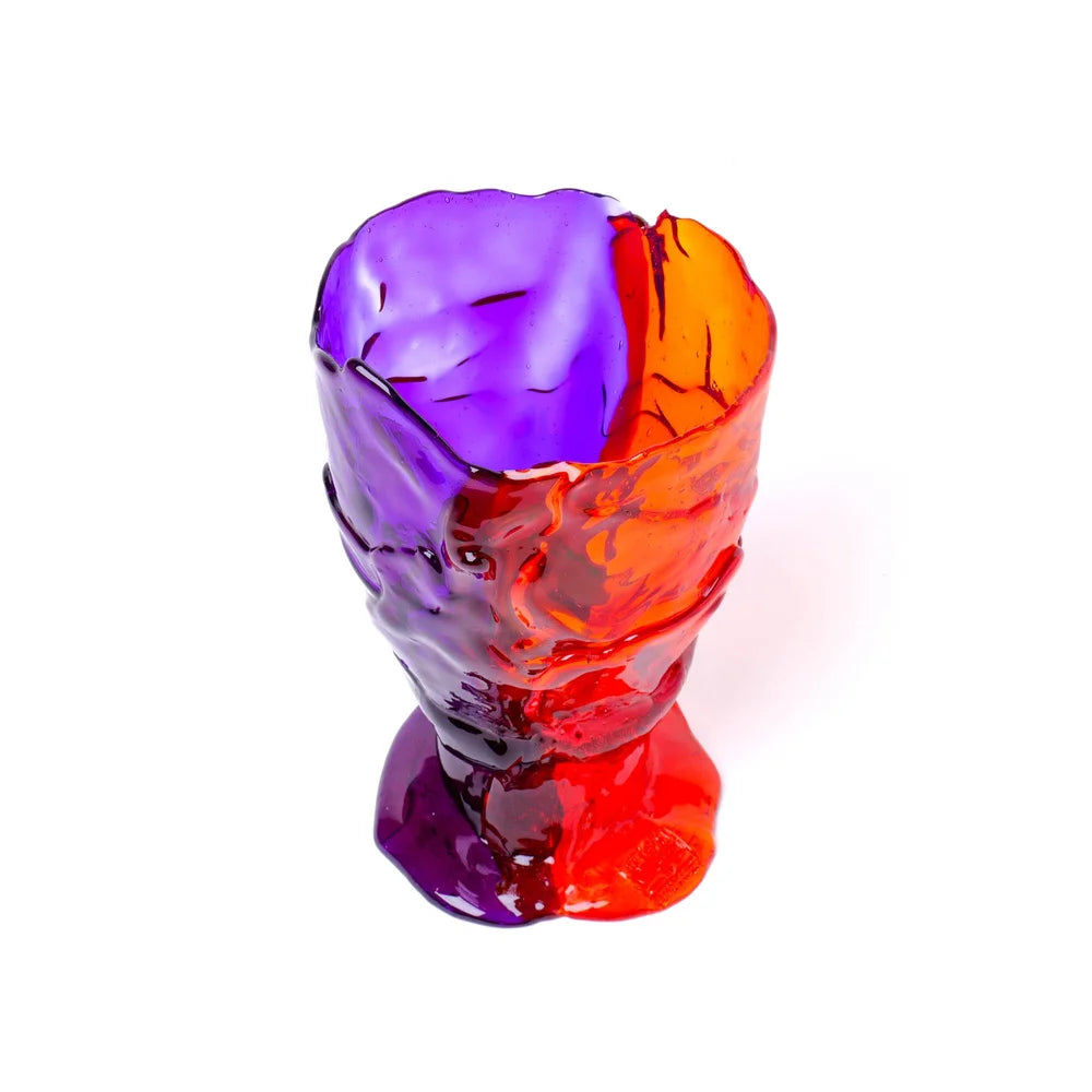 Twins C Vase - Clear Orange, Purple