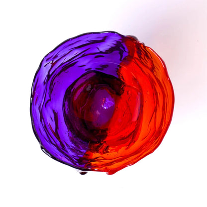 Twins C Vase - Clear Orange, Purple