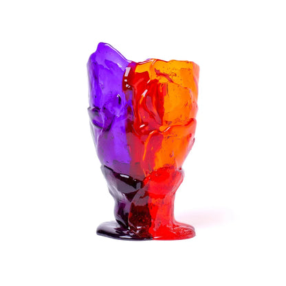 Twins C Vase - Clear Orange, Purple
