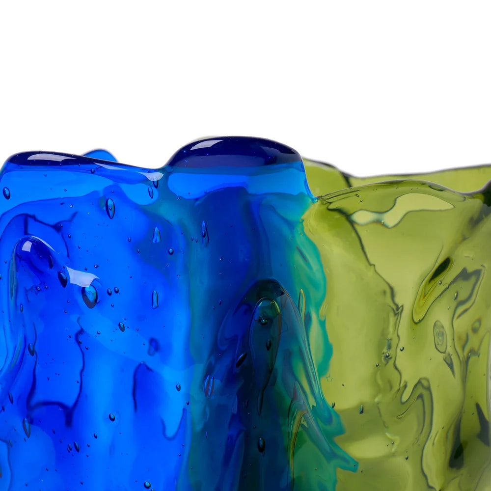 Twins C Vase - Clear Green, Blue