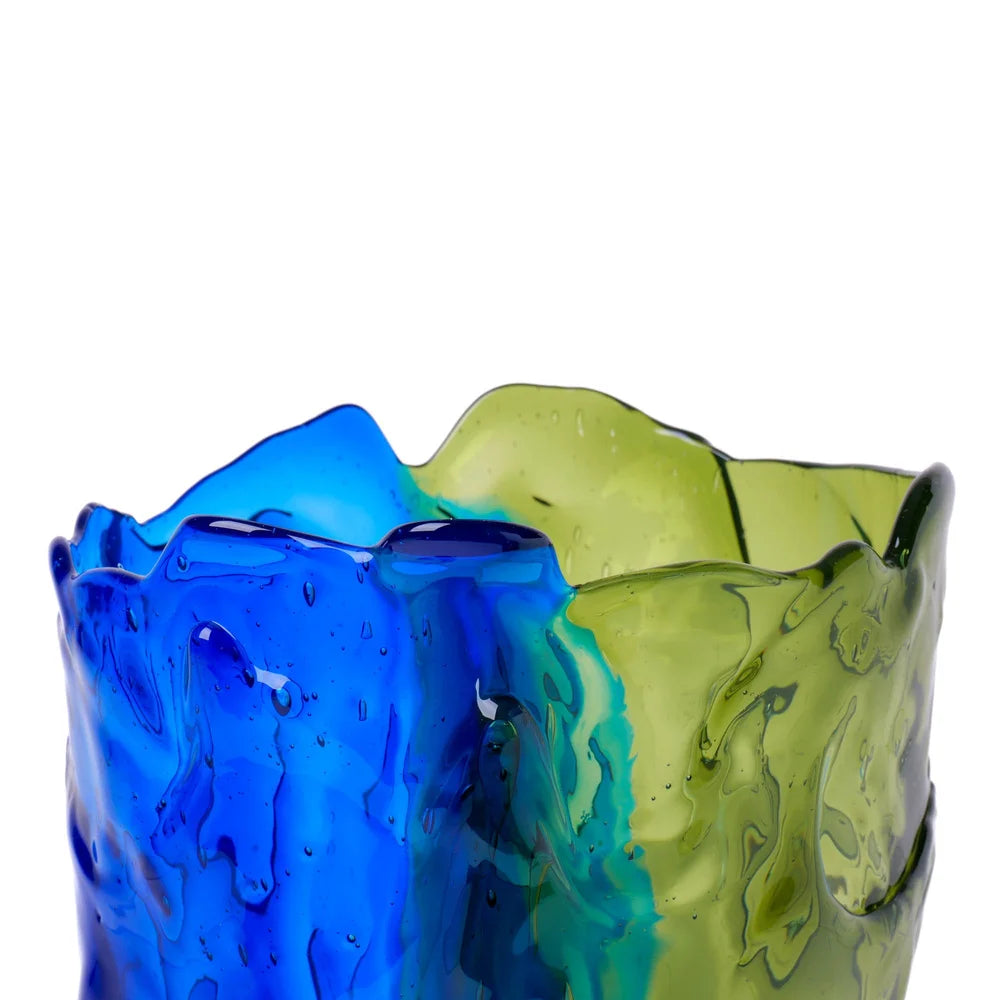 Twins C Vase - Clear Green, Blue