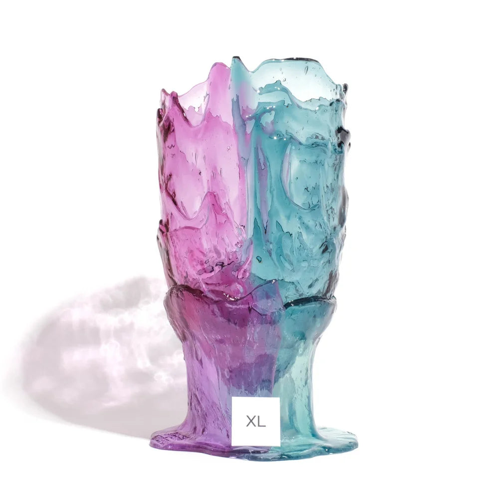 Twins C Vase - Clear Aqua, Lilac