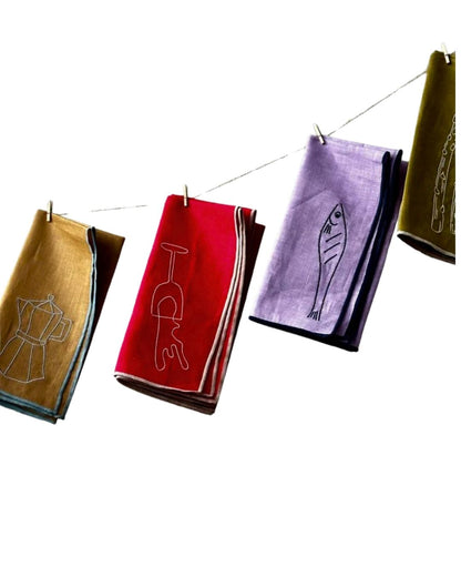 Linen Embroidered Napkins