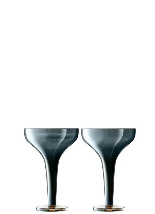 Epoque Champagne Glass Saucer 150ml Lustre x 2