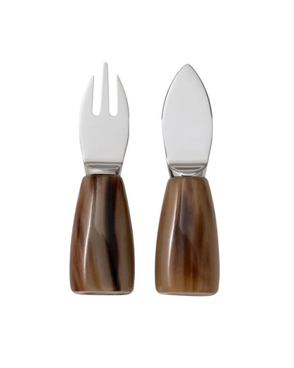 Parmigiano Serving Cutlery with Horn Handles