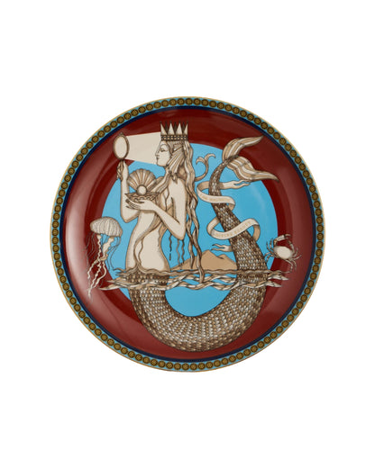 Mermaid Bordeaux Decorative Plate