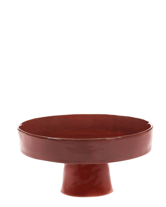 Deep Plate Foot L Venetian Red La Mere