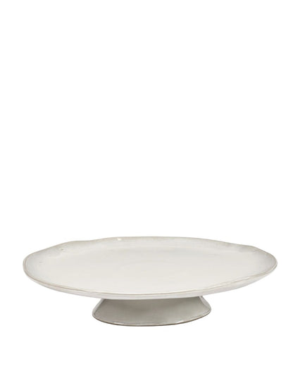 Large Plate On Foot Off-White La Mère
