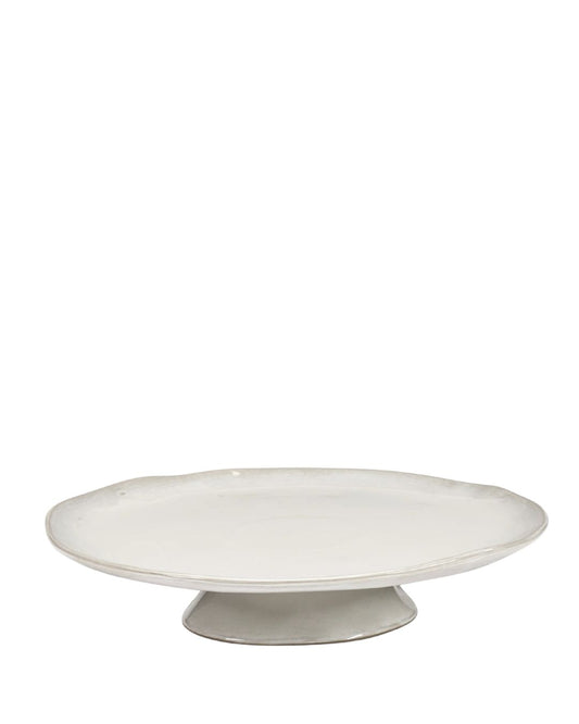 Large Plate On Foot Off-White La Mère