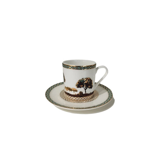 The cups and saucers UAE trees set of 6