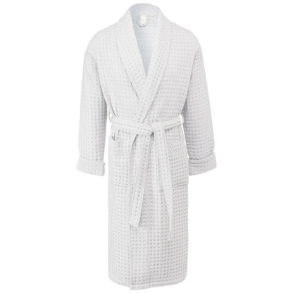 White textured robe on a white background