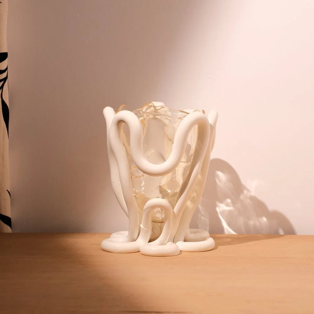 Indian Summer Vase - Clear, Matt White