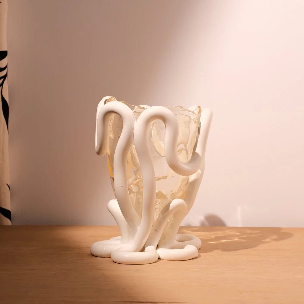 Indian Summer Vase - Clear, Matt White