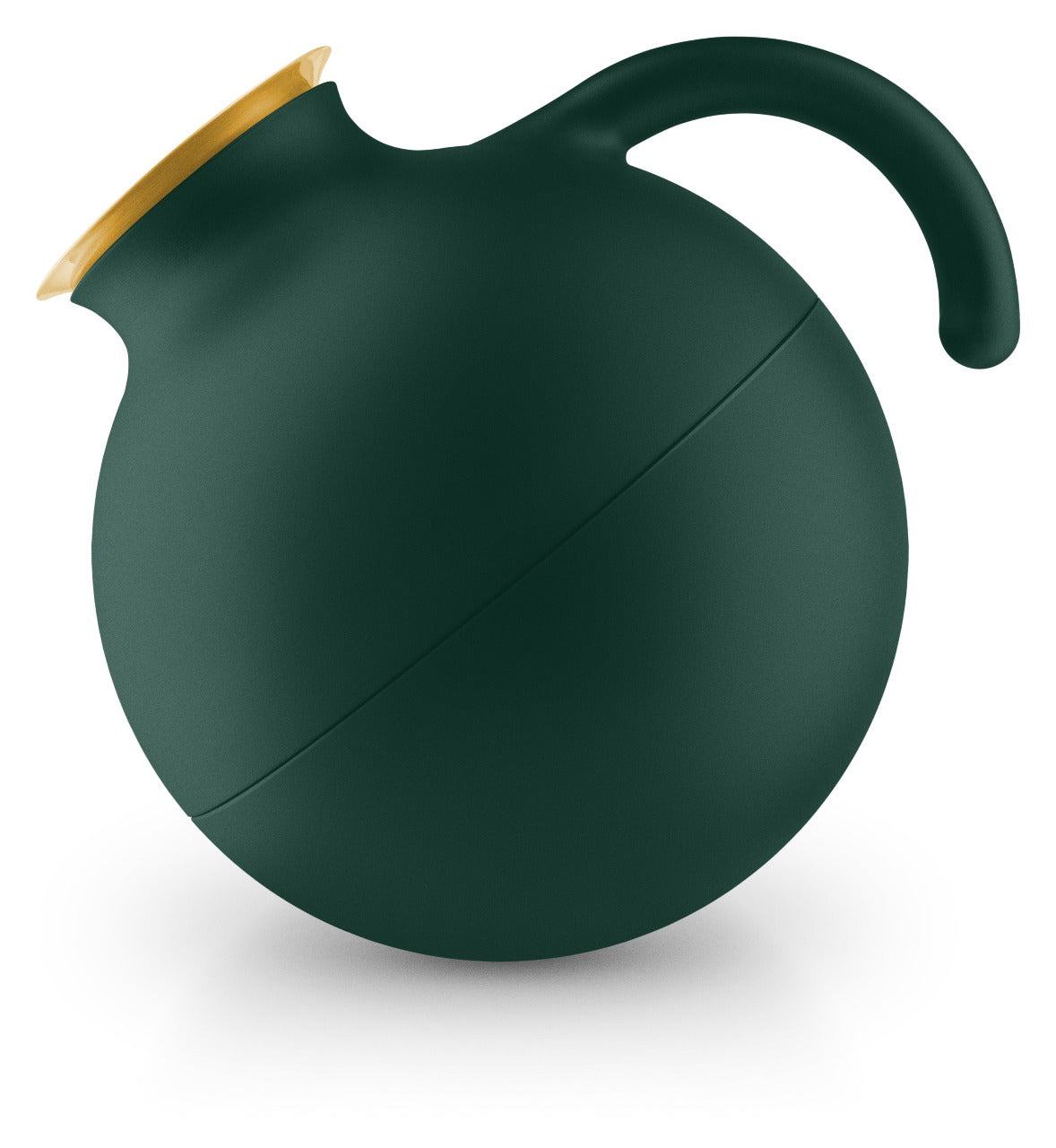 Vacuum Jug Globe Emerald Gold Rim