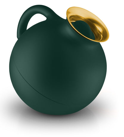 Vacuum Jug Globe Emerald Gold Rim