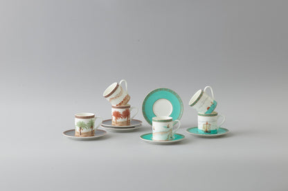 Majan Collection Cups and Saucer Set of 6