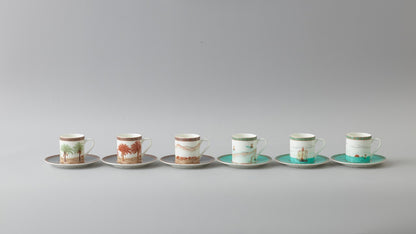 Majan Collection Cups and Saucer Set of 6