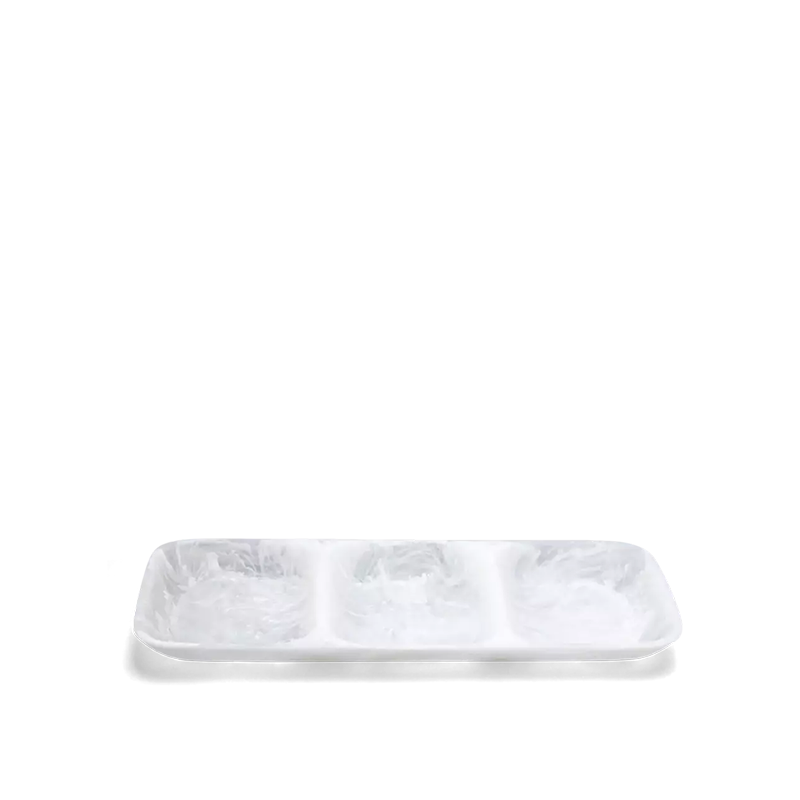 White Compartments Tray Large