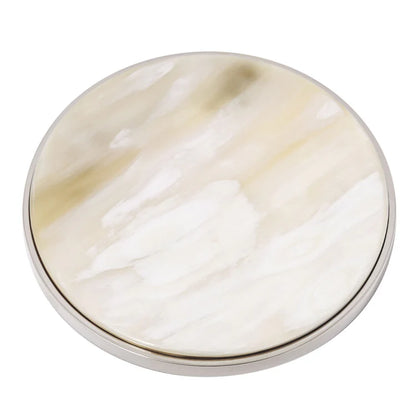 Natural White Blond Horn Coasters Set of 6