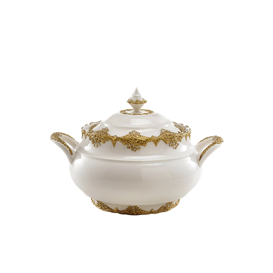 Irene White & Gold Tureen