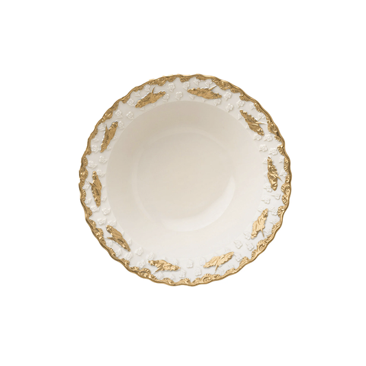 Lucia Set of 2 White & Gold Bowls